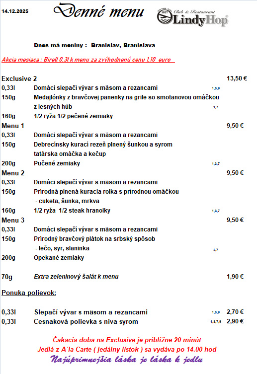 Denné menu