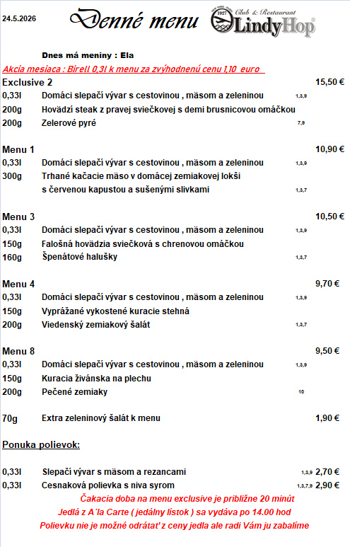 Denné menu