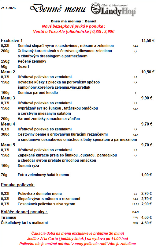 Denné menu