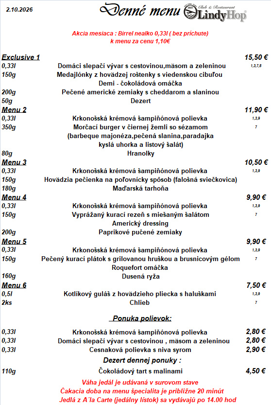 Denné menu