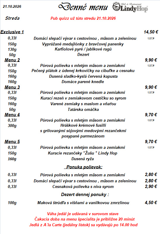 Denné menu